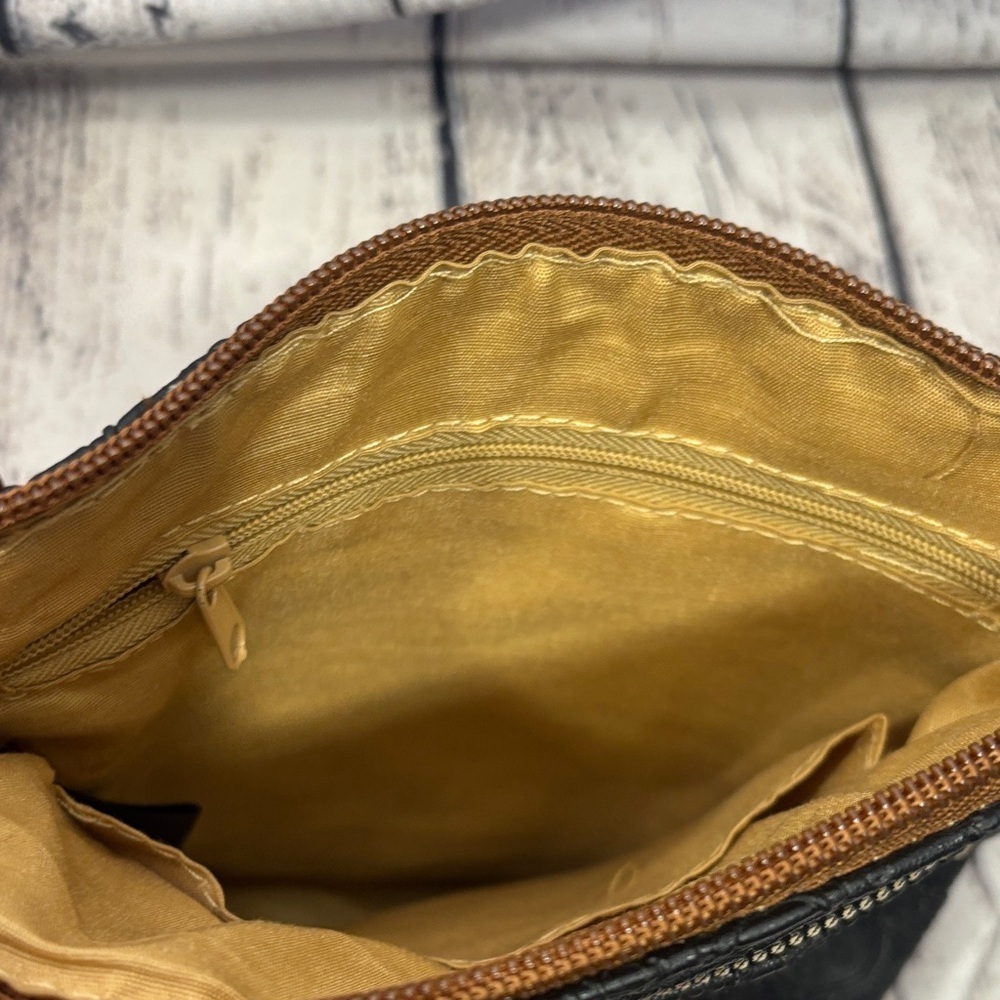 Stone & Co. Black and Tan Embossed Crossbody Bag - Picture 7 of 11